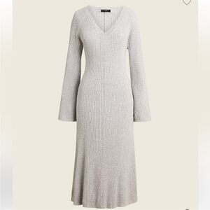 J. Crew Light Gray Long Sleeve Dress